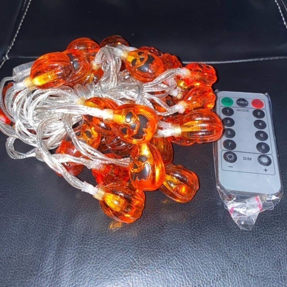 NEW‎ Halloween Pumpkin Decorative 40 LEDs String Lights With USB Cord